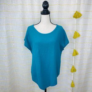 Oh My Gauze! Grace Blouse Womens 2 L/XL 12-14 Blue